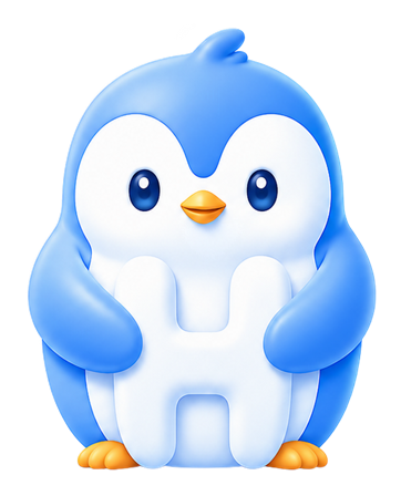 HuddleHRM penguin mascot